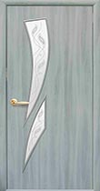 Межкомнатная дверь Камея ясень патина, прозрачный рисунок