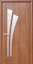 Межкомнатная дверь Лилия золотая ольха, прозрачный рисунок