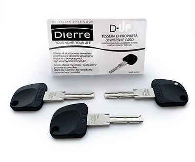 Dierre D-up картка і ключі