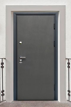 Входная уличная дверь «Статус» S1 (графит)