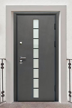 Вхідні вуличні двері «Статус» SG (графіт, склопакет)