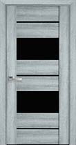 Межкомнатные двери Аскона BLK Бук кашемир черное стекло