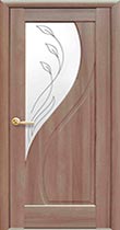 Межкомнатная дверь Прима золотая ольха, прозрачный рисунок